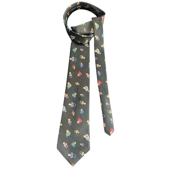String beans tie- men’s tie- pacifier new dad , dad to be , fathers gift- binkie - Picture 1 of 11